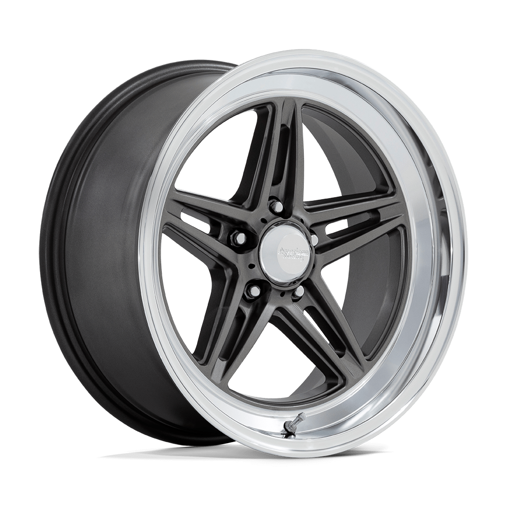 American Racing Vintage VN514 GROOVE Anthracite With Diamond Cut Lip Cast Aluminum Wheel