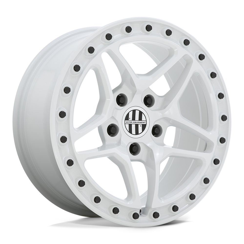 Victor Equipment BERG Gloss White With Black Bolts Cast Aluminum Wheel