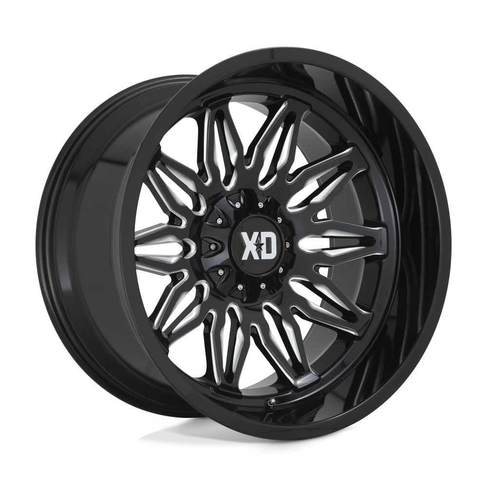 XD XD859 GUNNER Gloss Black Milled Cast Aluminum Wheel