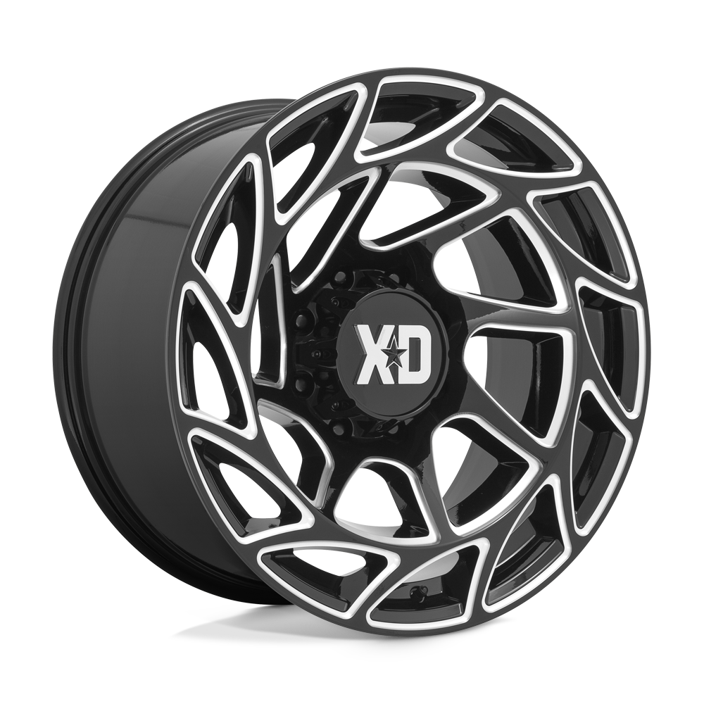 XD XD860 ONSLAUGHT Gloss Black Milled Cast Aluminum Wheel