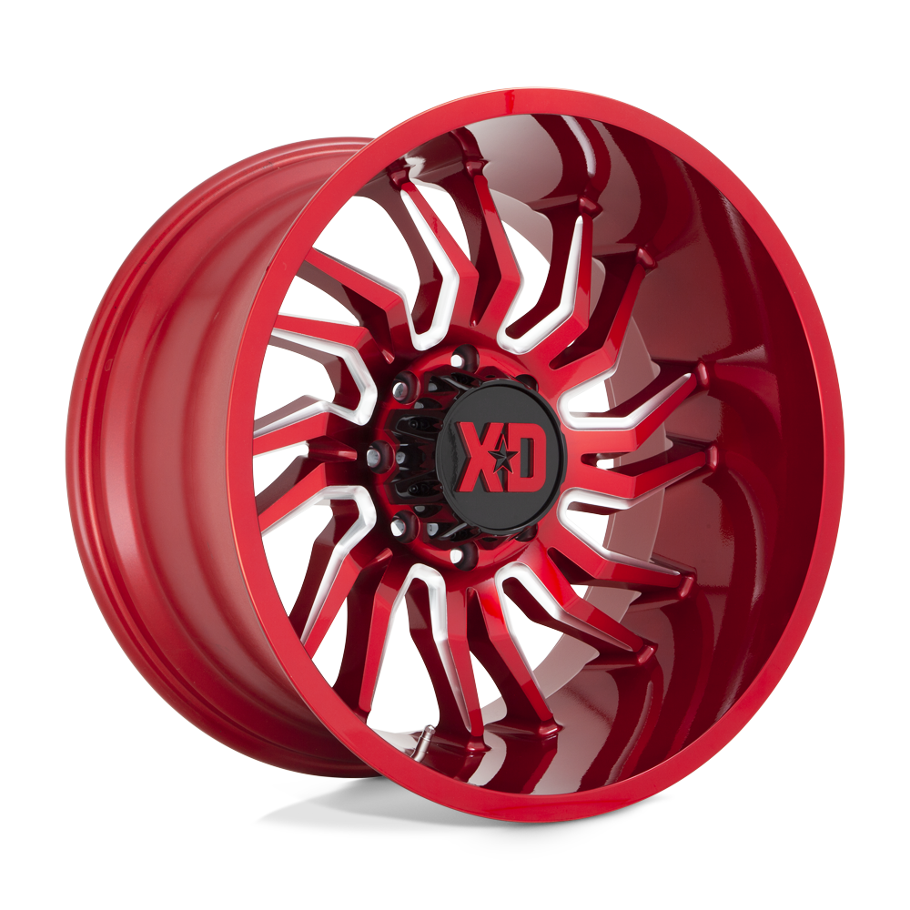 XD XD858 TENSION Candy Red Milled Cast Aluminum Wheel