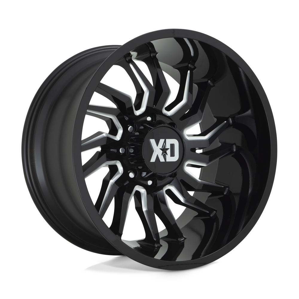 XD XD858 TENSION Gloss Black Milled Cast Aluminum Wheel
