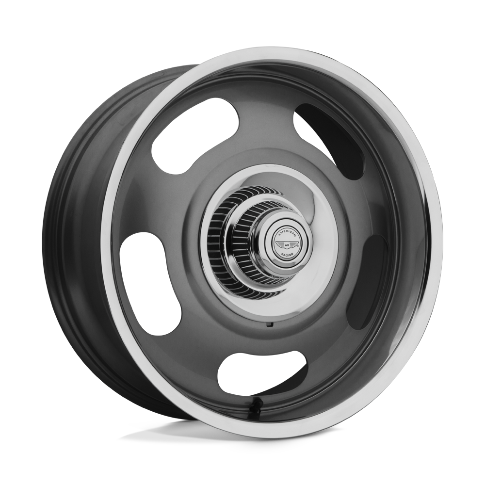 American Racing Vintage VN506 Mag Gray Center Polished Lip Cast Aluminum Wheel