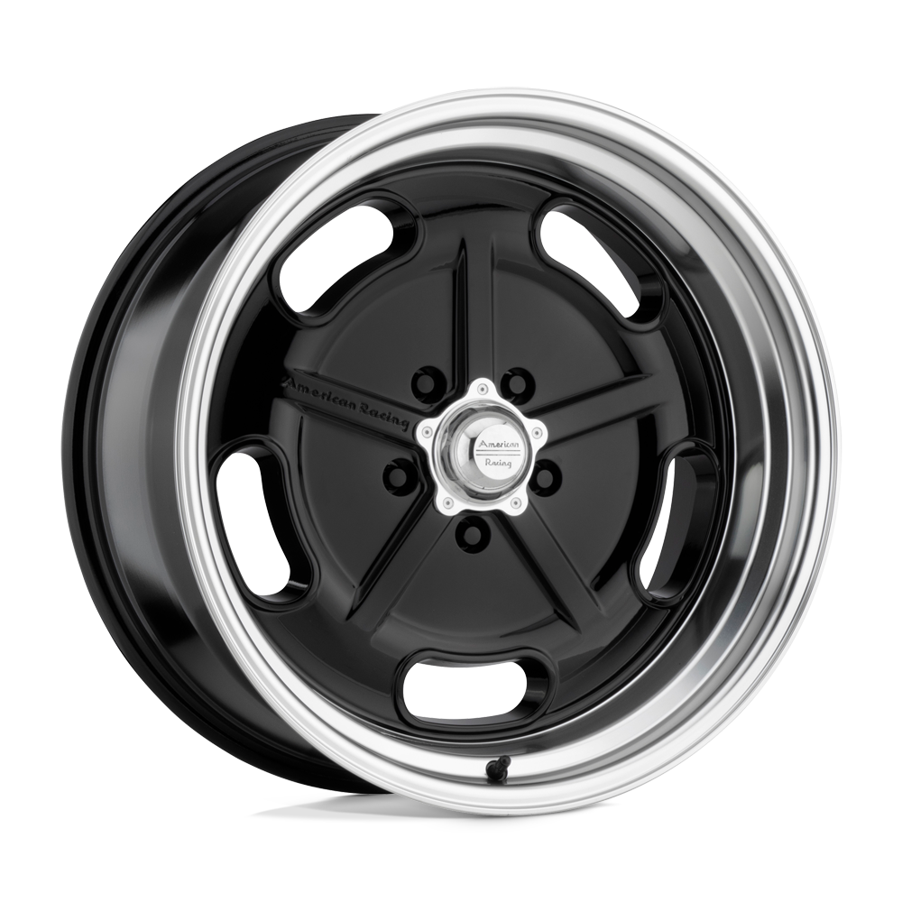 American Racing Vintage VN511 SALT FLAT Gloss Black Diamond Cut Lip Cast Aluminum Wheel