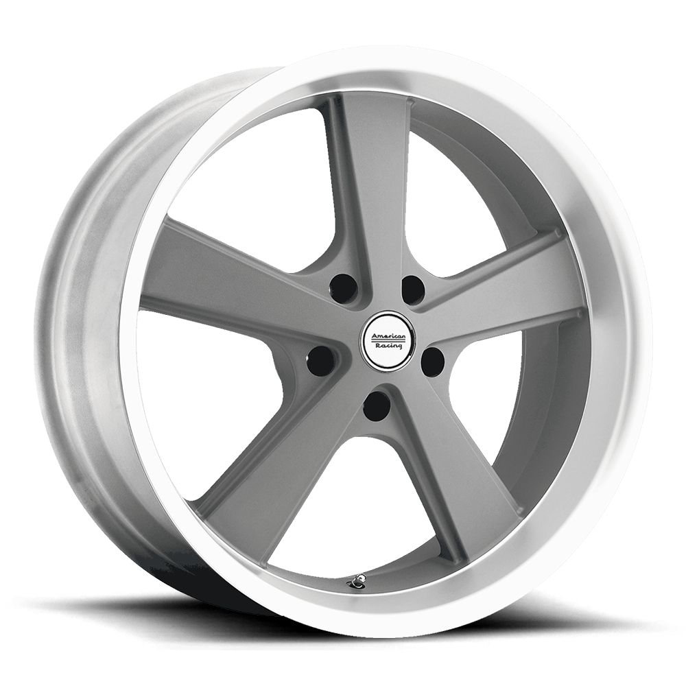 American Racing Vintage VN701 NOVA Mag Gray Machined Lip Cast Aluminum Wheel