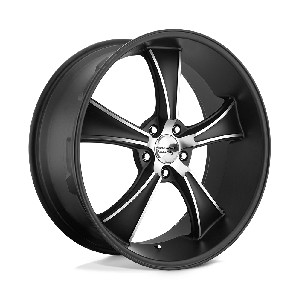 American Racing Vintage VN805 BLVD Satin Black With Machined Face Cast Aluminum Wheel