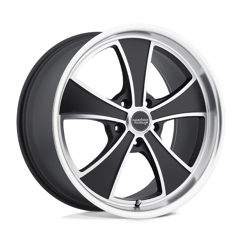 American Racing Vintage VN807 MACH 5 Satin Black Machined Cast Aluminum Wheel