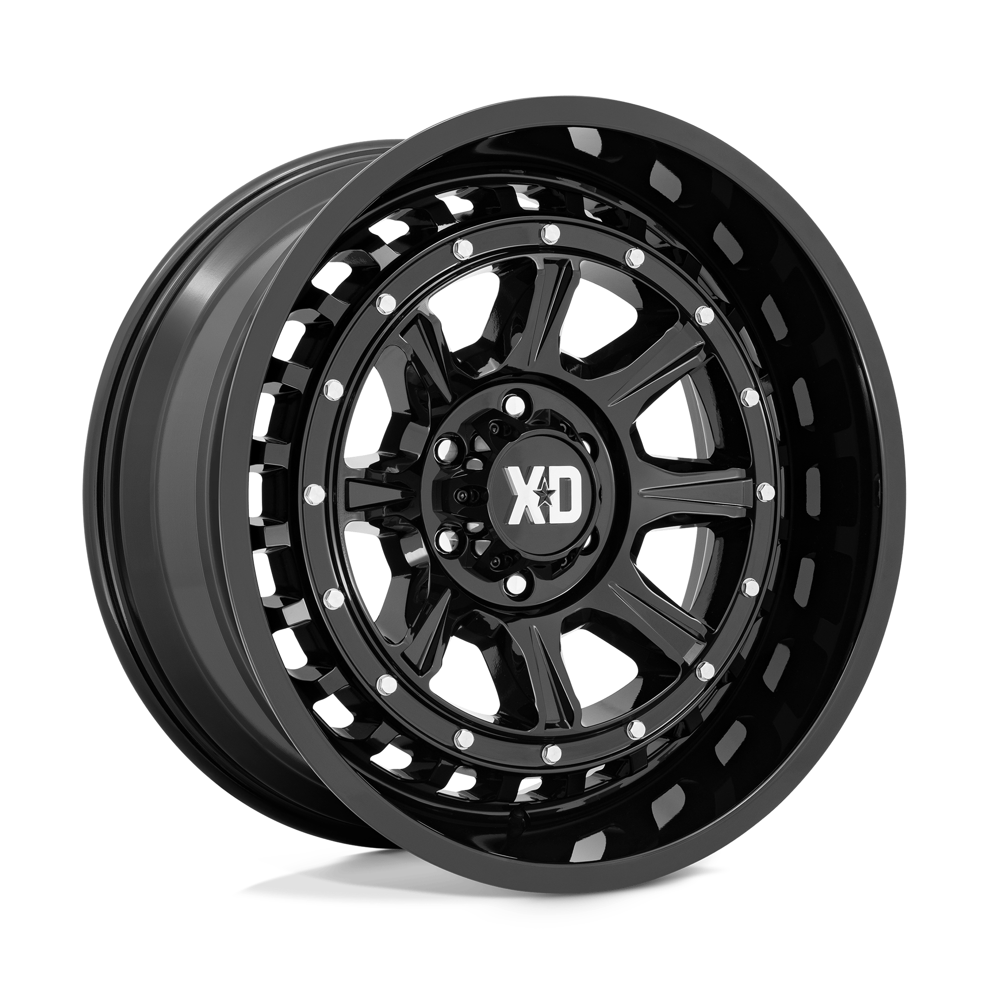 XD XD866 OUTLANDER Gloss Black Cast Aluminum Wheel